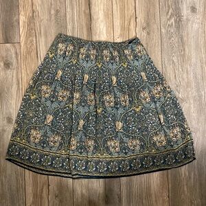 Max Studio teal floral skirt